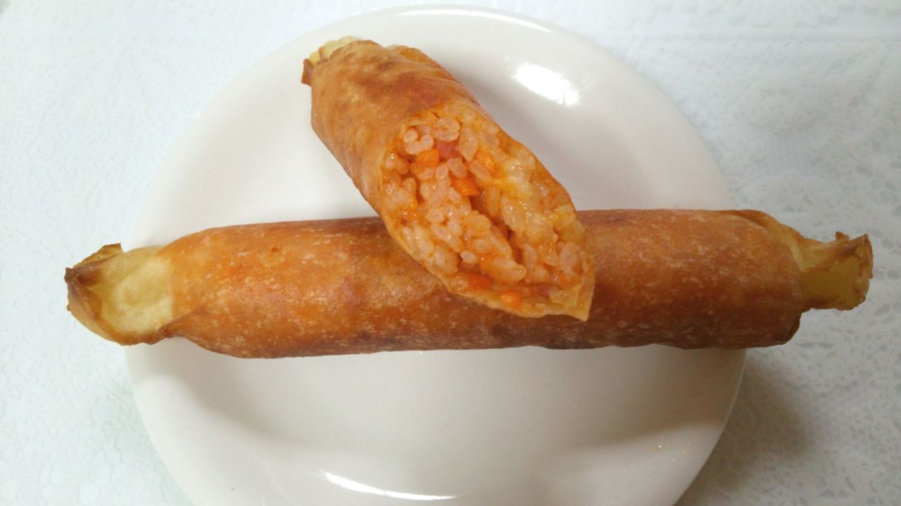 春巻きの皮でチキンライス巻き ぎゅってweb