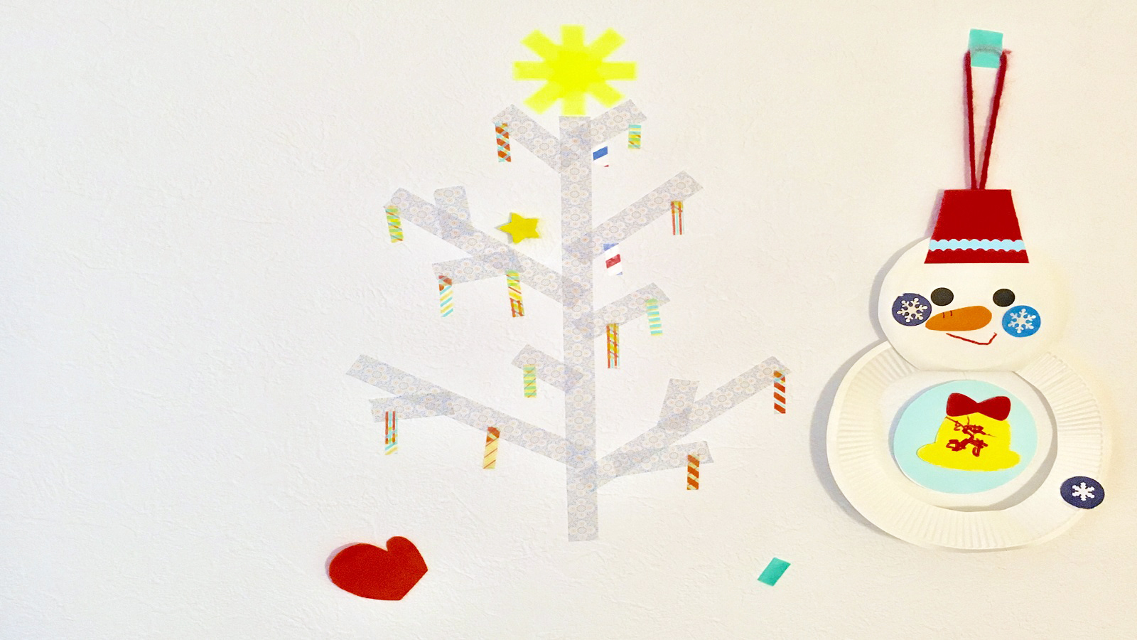 簡単 マスキングテープツリーと子どもの作品で クリスマス飾りを ぎゅってweb