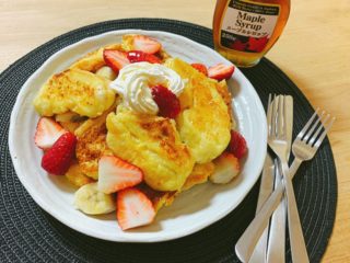 冷凍パン消費！外食気分の「パンケーキ会」で朝から家族を笑顔に