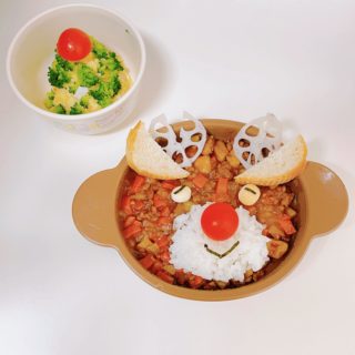 1歳児のクリスマス！いつも食べているメニューを盛り付けで演出